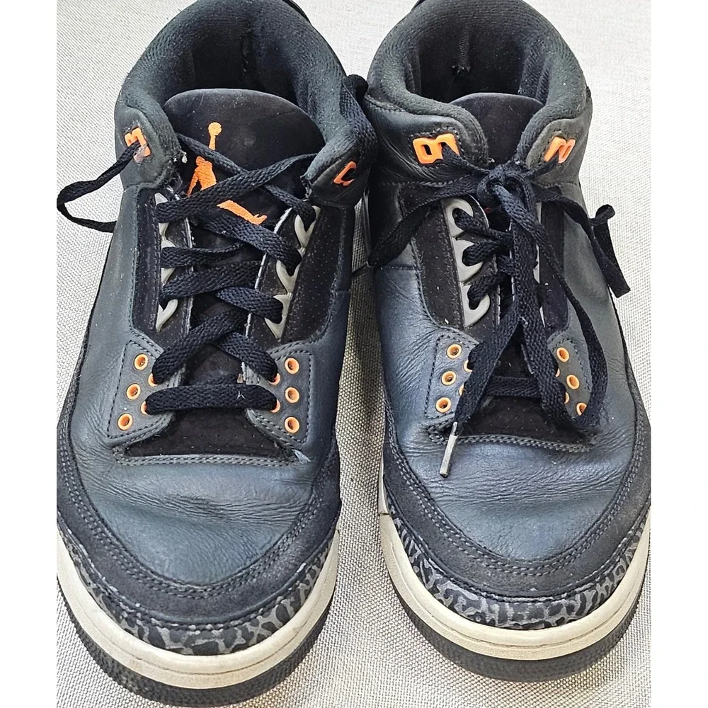 Air Jordan 3 Retro Fear Pack Mens Size 9 Black Orange CT8532-080 Sneakers